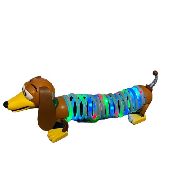 Disney Pixar Toy Story Slinky Dog Light Up Stretch Pup Light Show Flashing